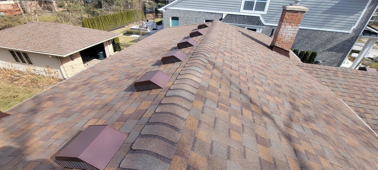 New Heather Blend CertainTeed Landmark Pro Roof installed in Plymouth.